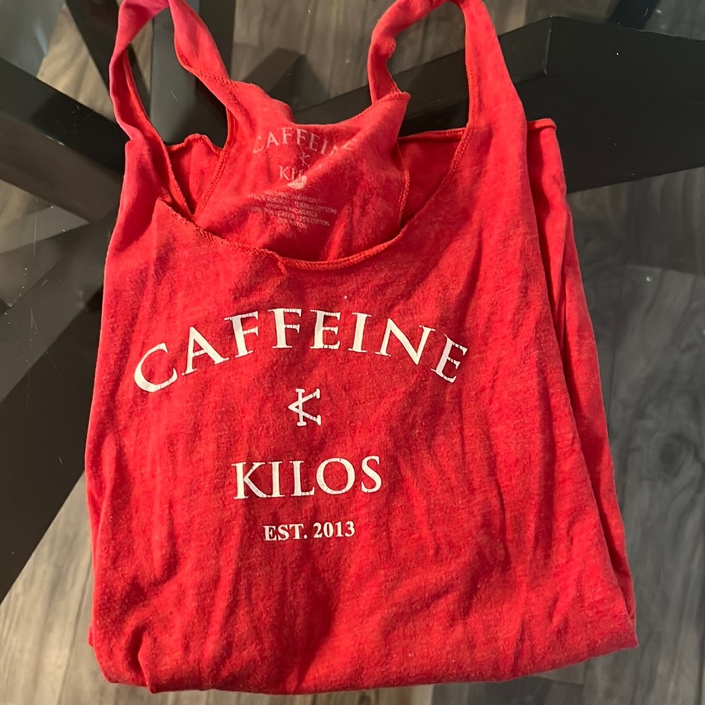 Caffeine & Kilos racerback tank